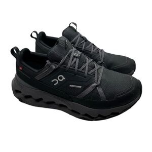 On Running Cloud Waterproof Trail Hiking Sneakers Black | Men's 7 | Like New